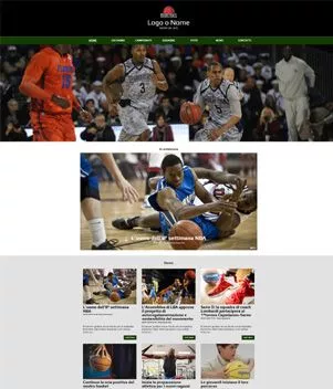 crea un sito web per squadra di basket