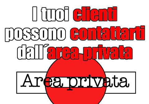 i clienti possono contattarti dall'area privata