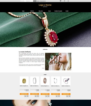 crea un sito web per gioielleria
