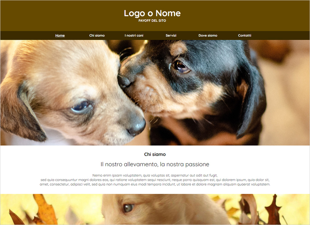crea sito web per allevamento cani img