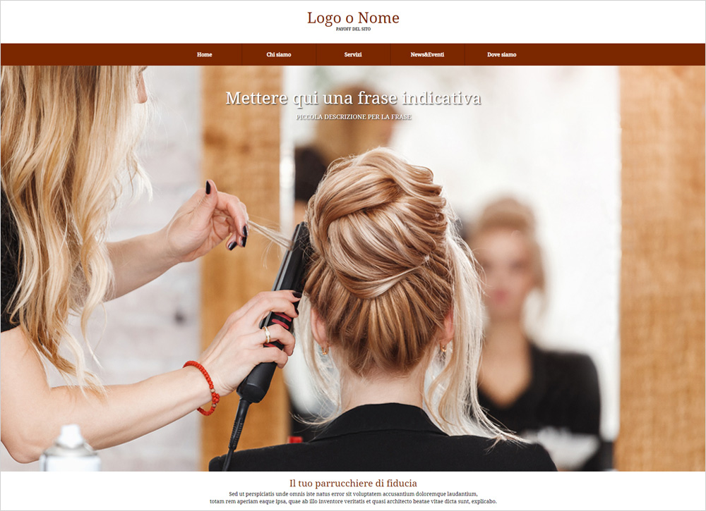 crea sito web per parrucchiera img