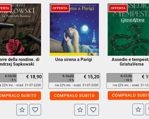 gestione prodotti in offerta, crea sito web per e-commerce