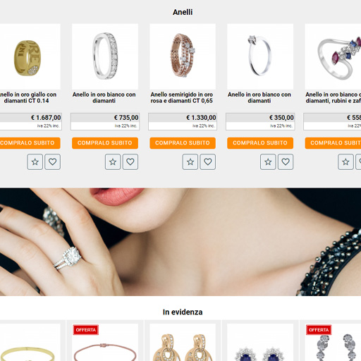 gestione vetrine prodotti, crea sito web per e-commerce