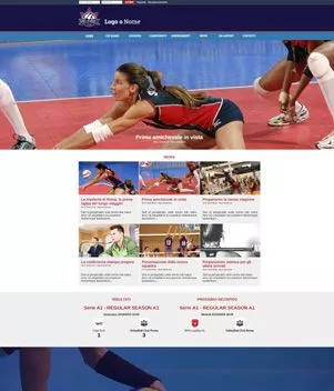 crea un sito web per squadra di pallavolo