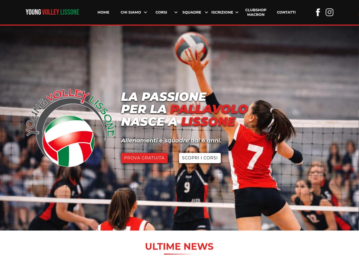 sito web www.youngvolleylissone.it