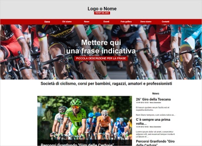 crea sito web per ciclismo
