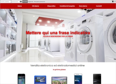 crea sito web per negozio di elettronica