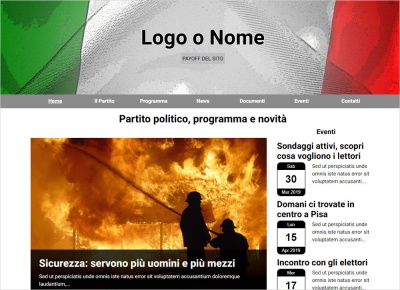 crea sito web per partito politico