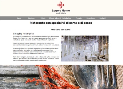 crea sito web per ristorante