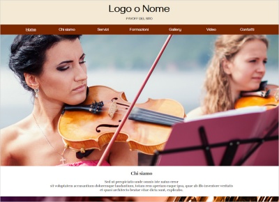 crea sito web per scuola di musica